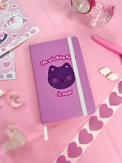 purple vampire cat A6 notebook