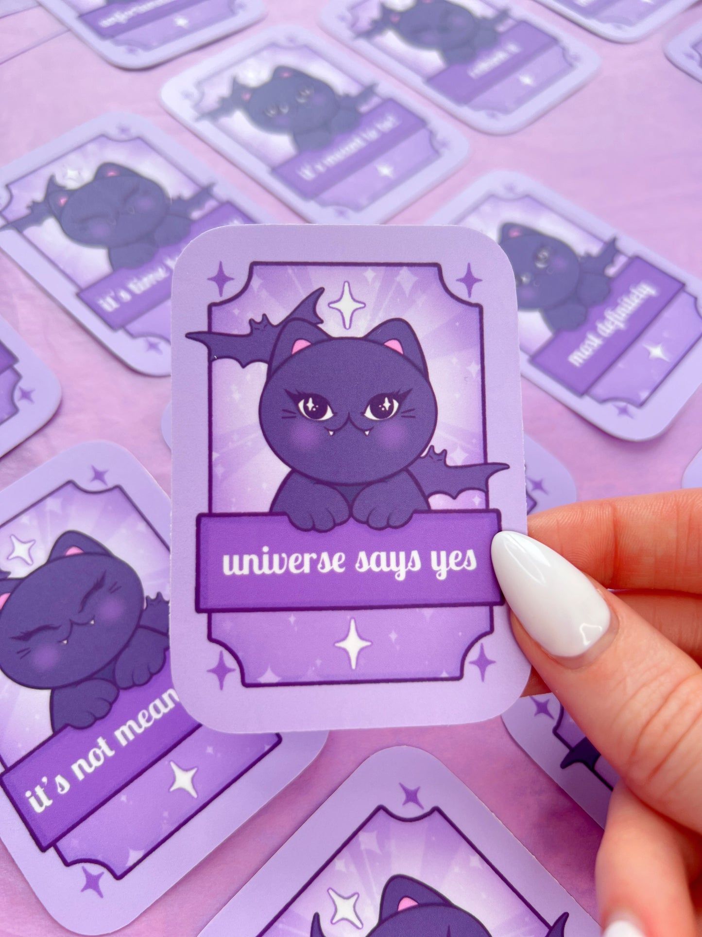 mini pocket vampire cat fortune oracle cards