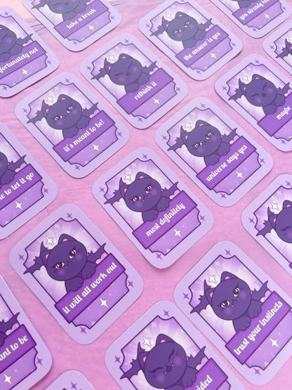 mini pocket vampire cat fortune oracle cards