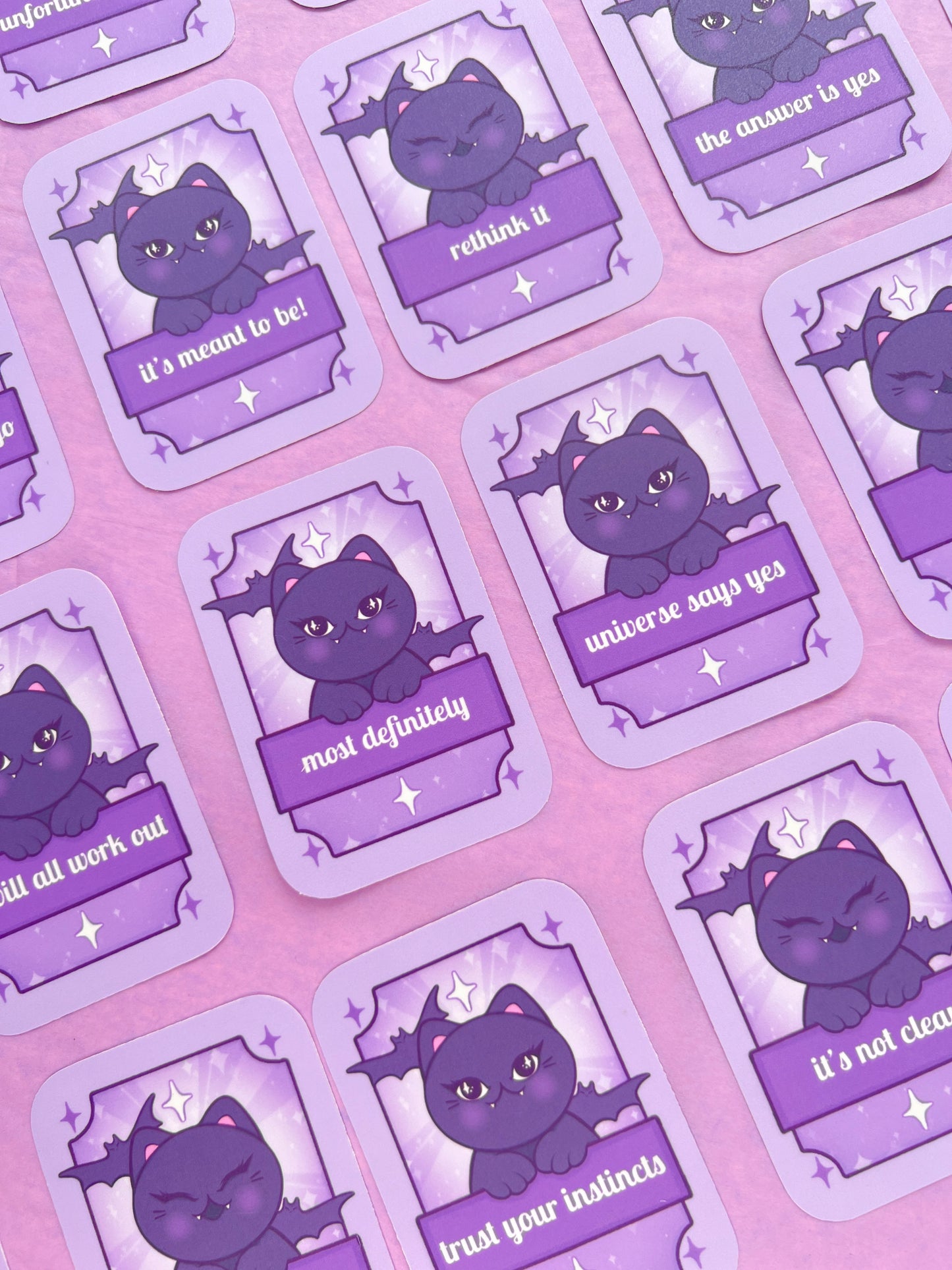 mini pocket vampire cat fortune oracle cards