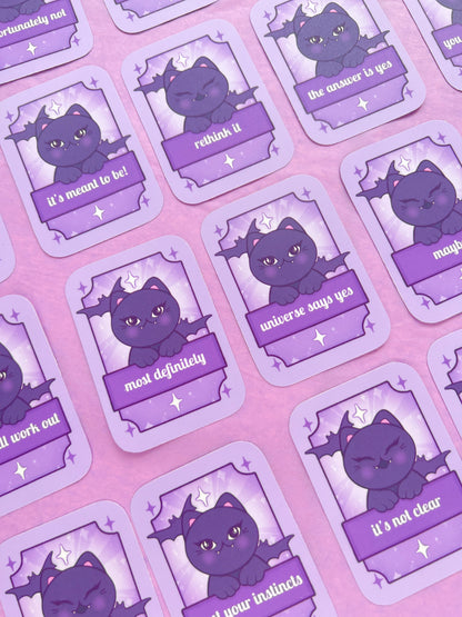 mini pocket vampire cat fortune oracle cards