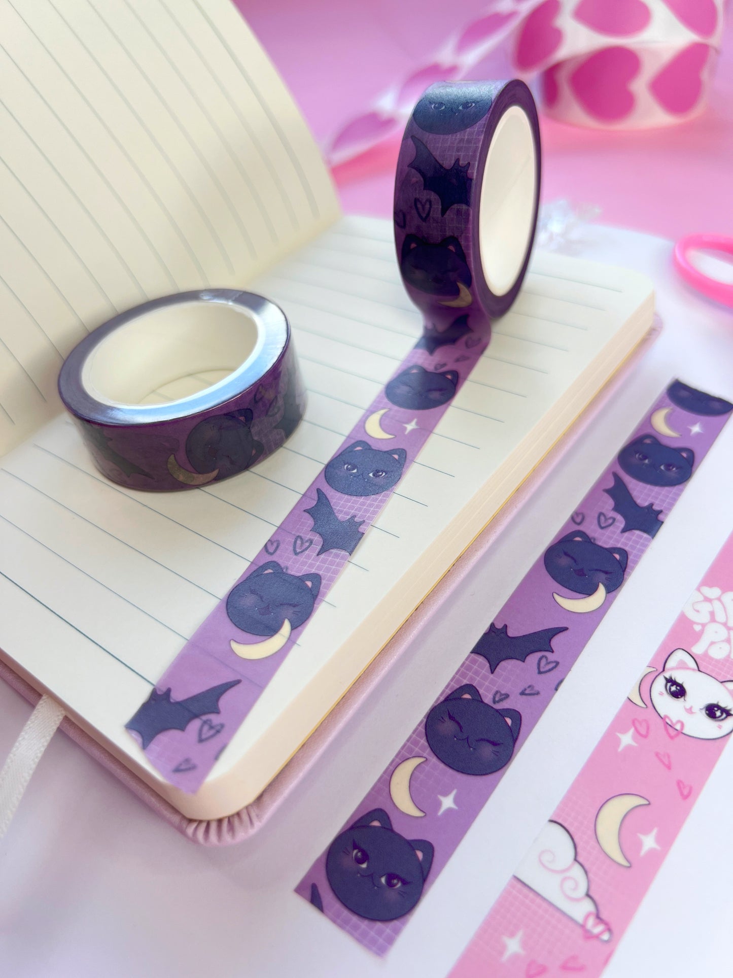 vampire cat washi tape