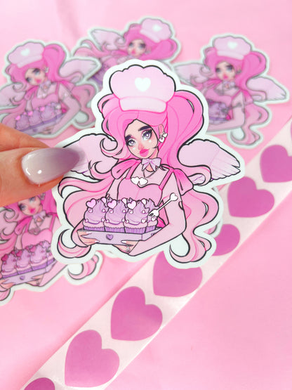 cupids bakery vinyl mirror sticker