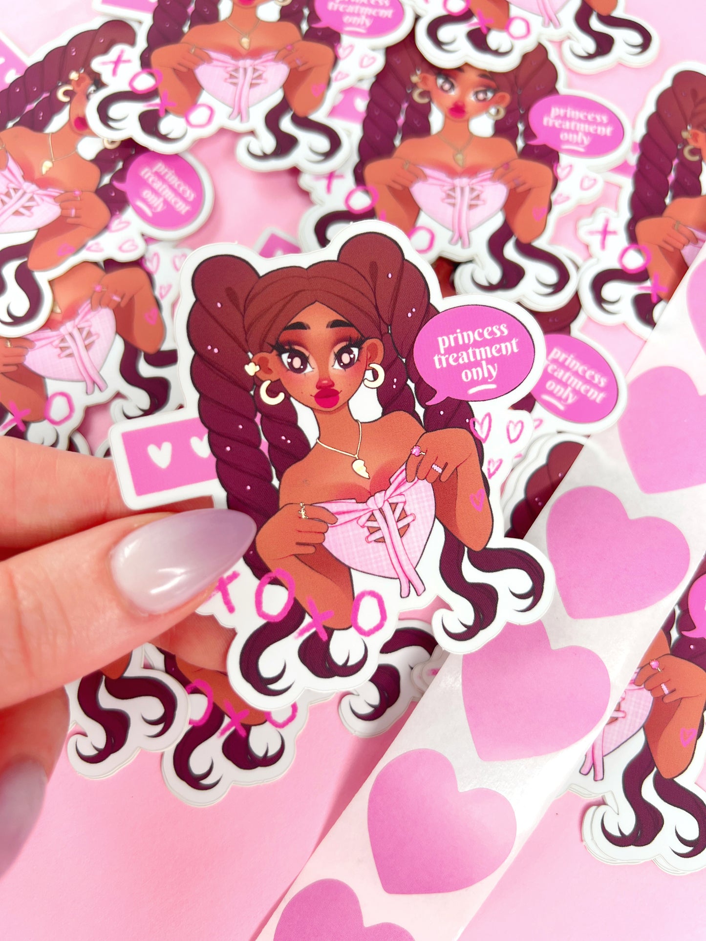 princess treatment only sasha bratz vinyl mirror sticker