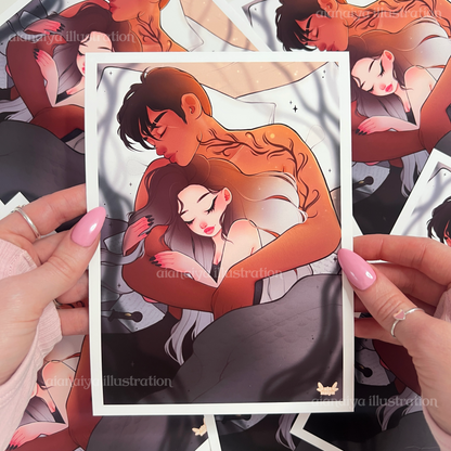 xaden riorson and violet sorrengail fourth wing art print