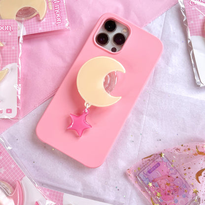 yellow moon charm phone grip