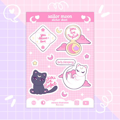 sailor moon vinyl sticker sheet