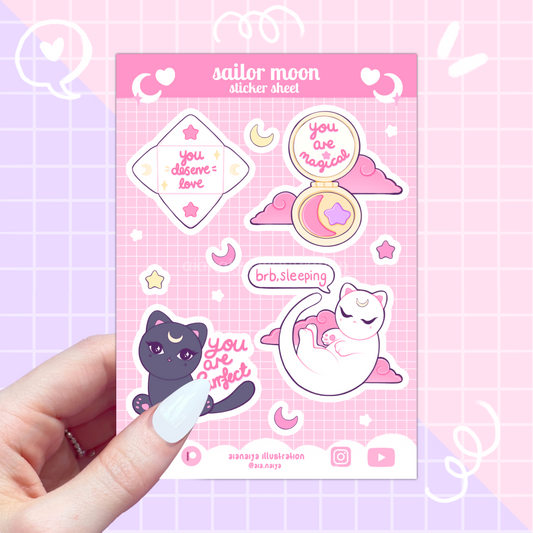 sailor moon vinyl sticker sheet