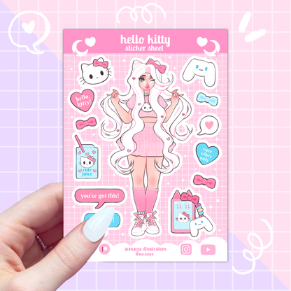 hello kitty vinyl sticker sheet