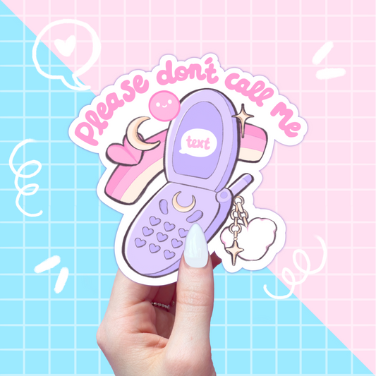 please dont call me 90's phone sticker