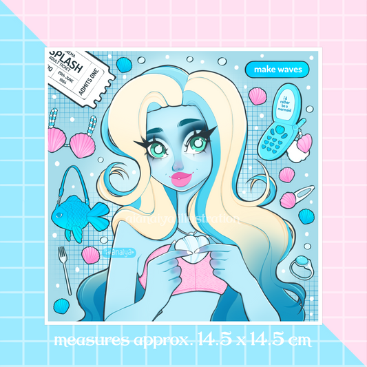 lagoona monster high square wall art print