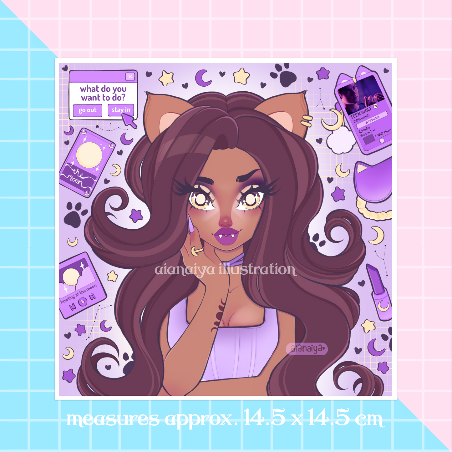 clawdeen wolf monster high square wall art print