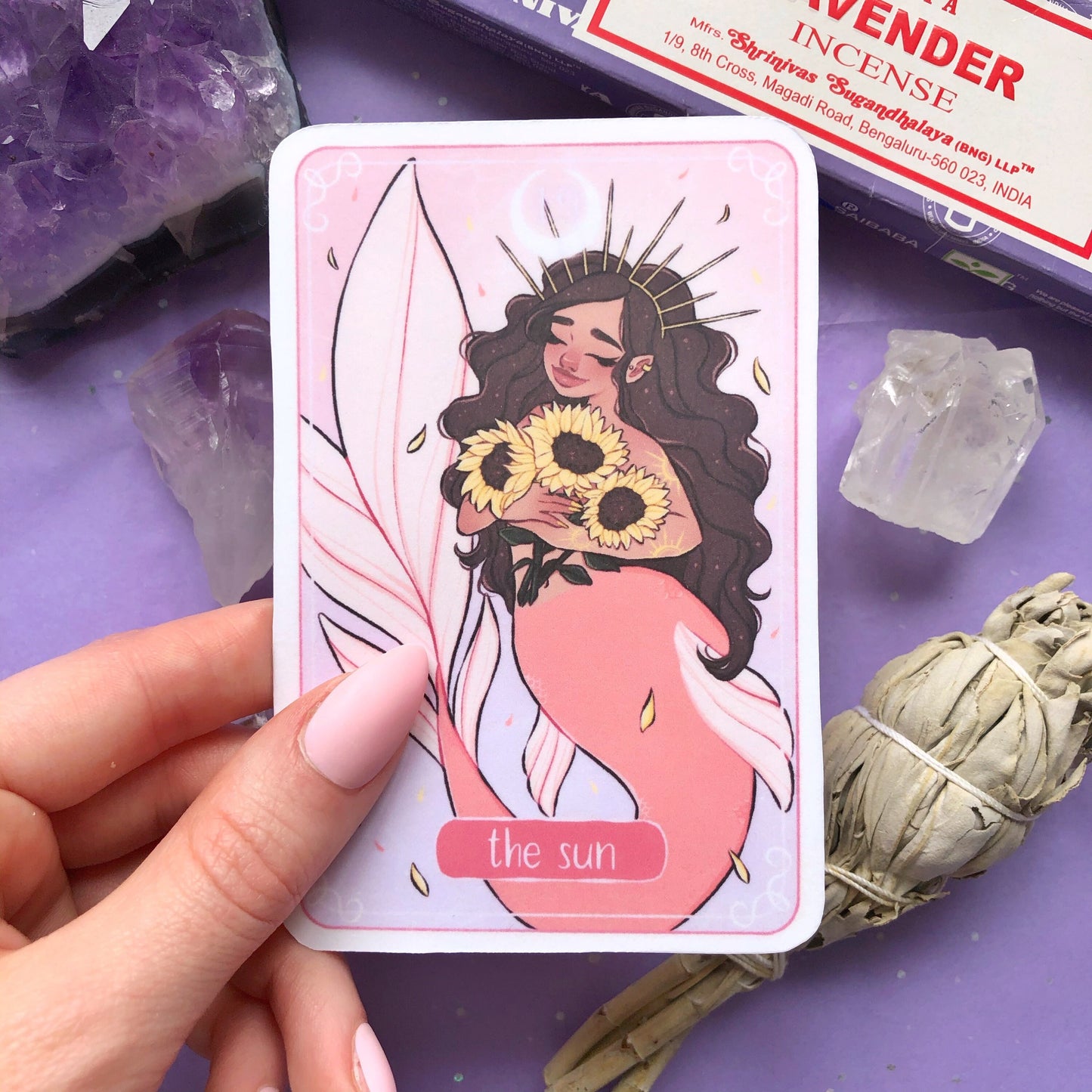 the sun tarot card die cut sticker flake