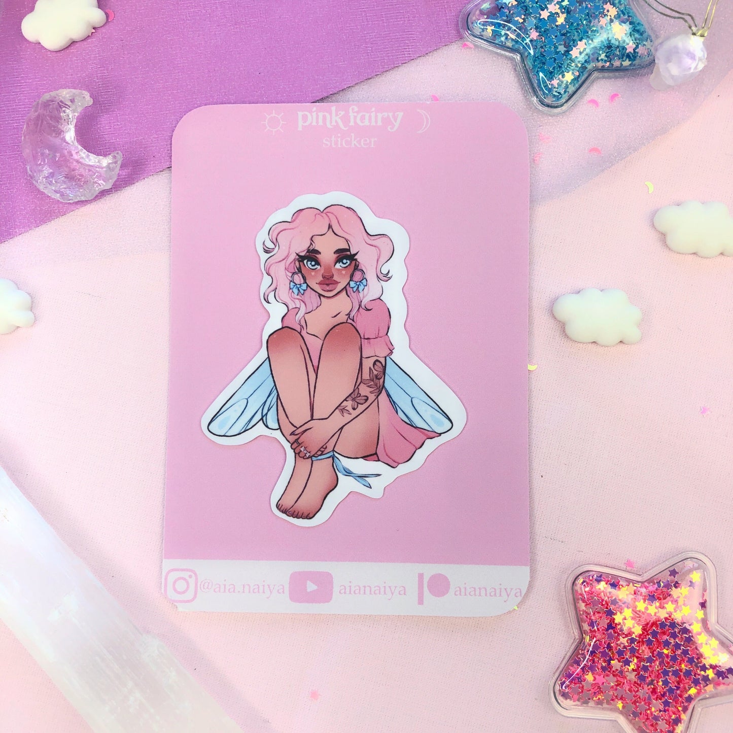 pink fairy sticker