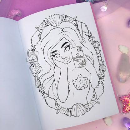 mermaids colouring book 'dreamy mermbabes'