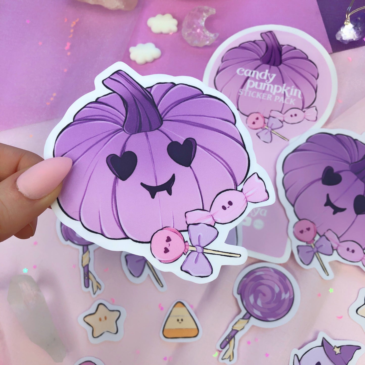 candy pumpkin sticker pack