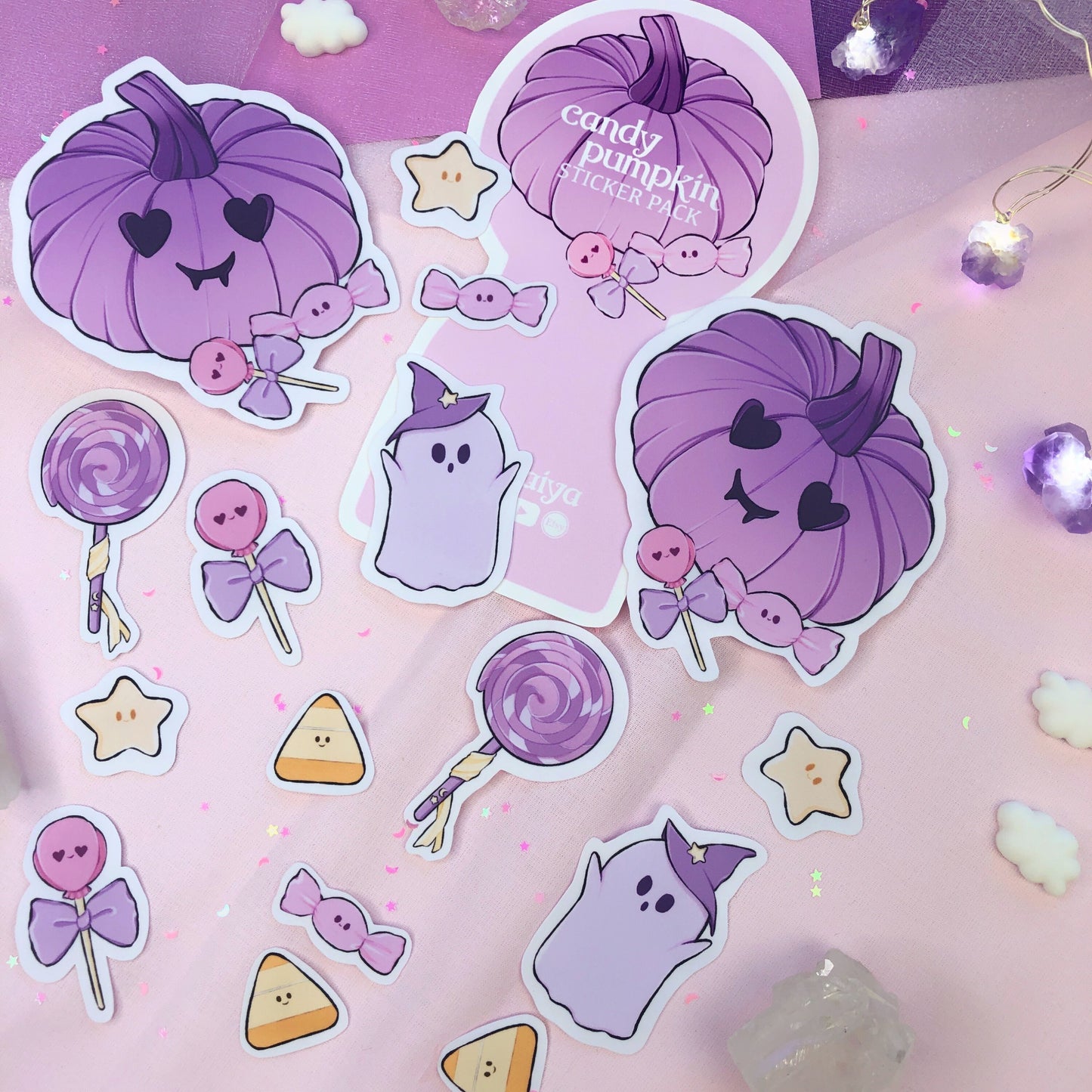 candy pumpkin sticker pack