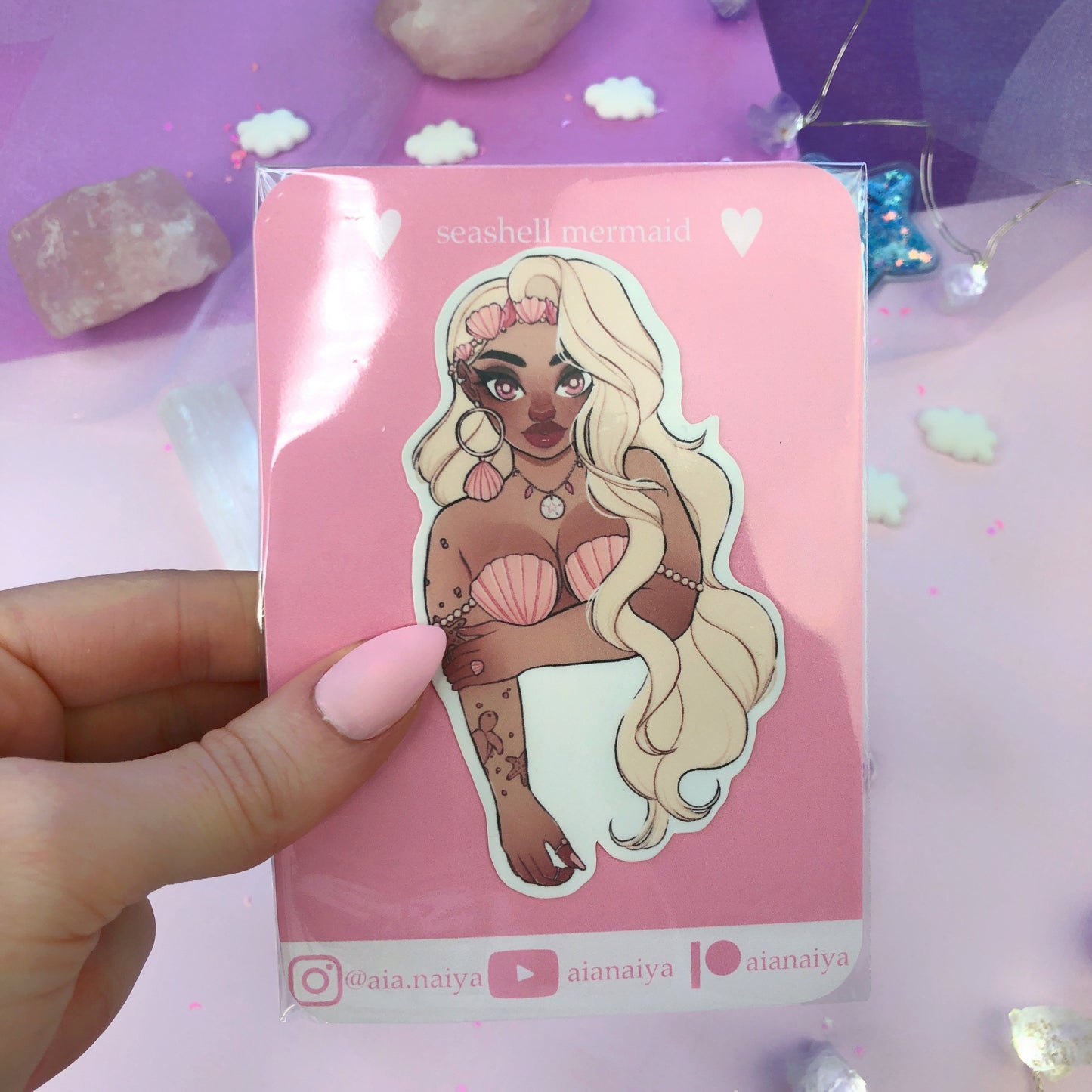 seashell mermaid sticker