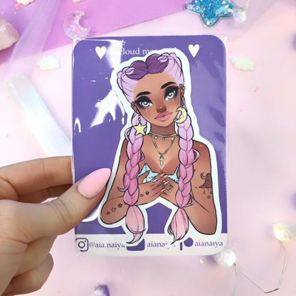 cloud mermaid sticker flake