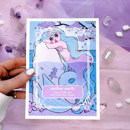 mermaid messages wall art prints