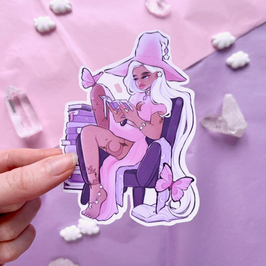 nova star witch astrology die cut sticker flake