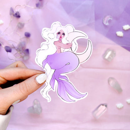 moon mermaid sticker