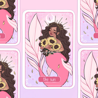 the sun tarot card die cut sticker flake