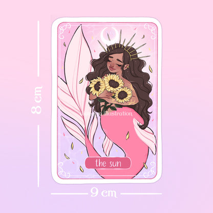 the sun tarot card die cut sticker flake