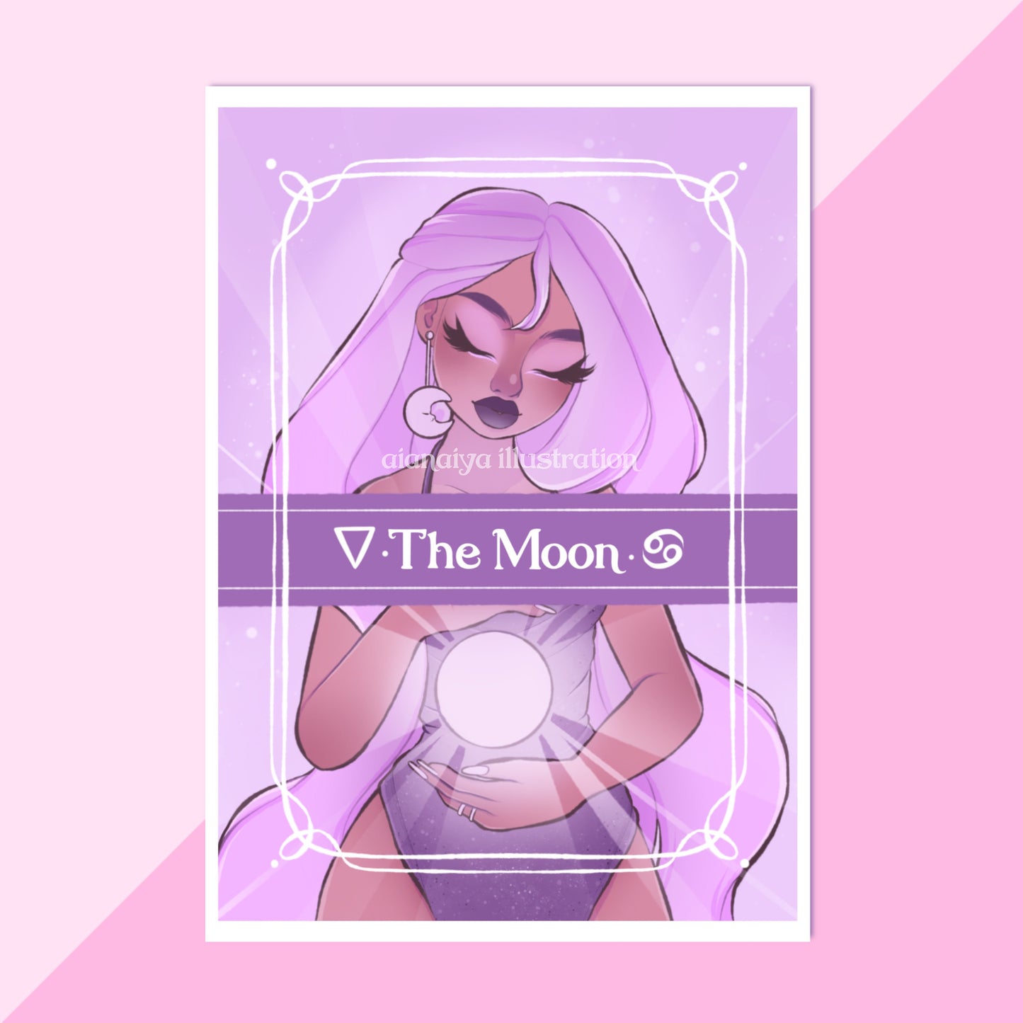 the moon tarot goddess wall art print