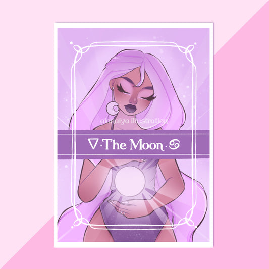 the moon tarot goddess wall art print