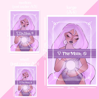 the moon tarot goddess wall art print