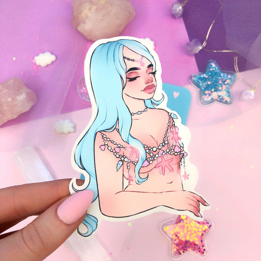 soft seashells mermaid sticker