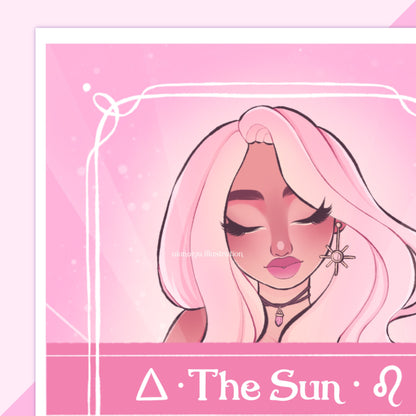 the sun goddess pink wall art print