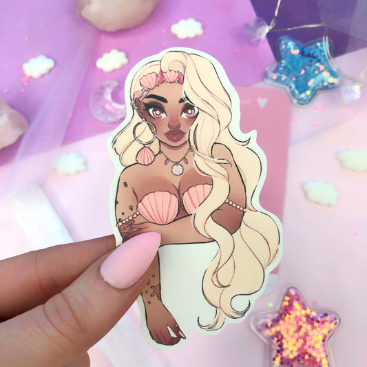 seashell mermaid sticker