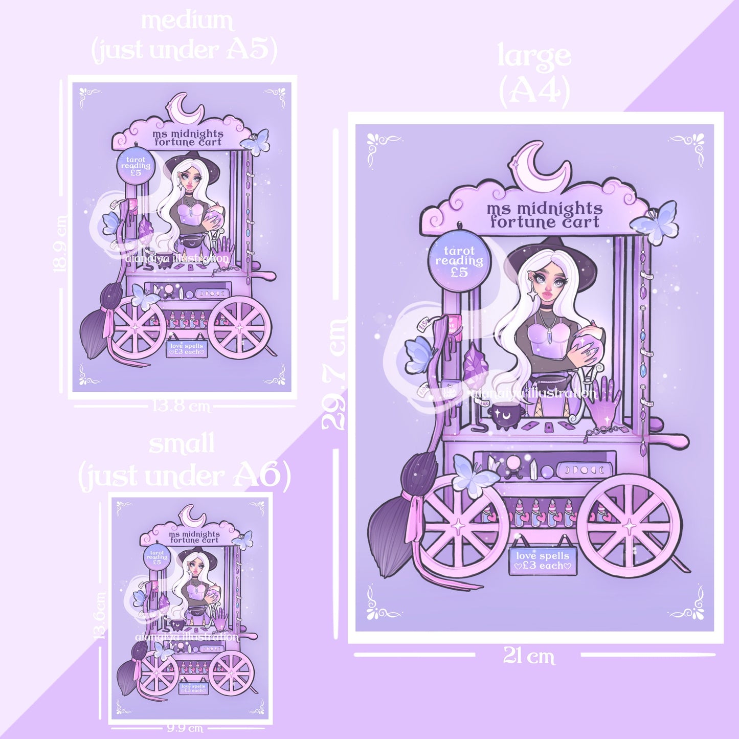 purple ms midnights cart wall art print