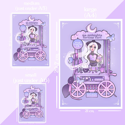 purple ms midnights cart wall art print