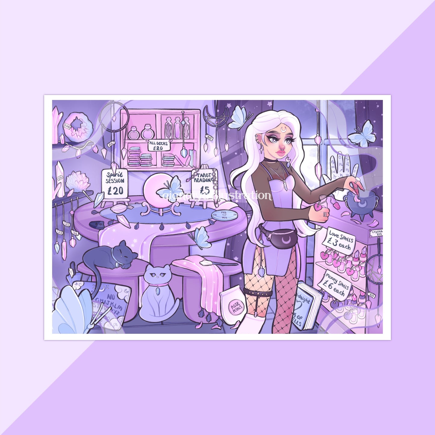 purple ms midnights shop wall art print