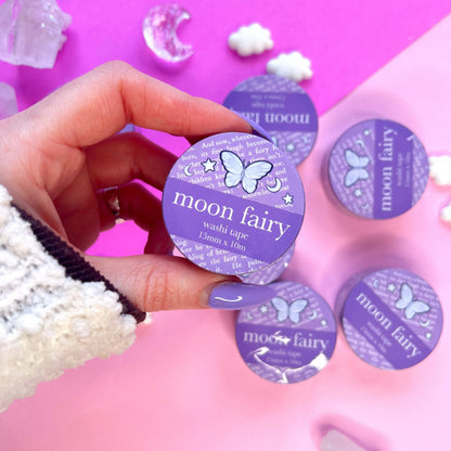 purple moon fairy butterfly washi tape