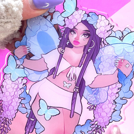 wisteria fairy goddess acrylic standee