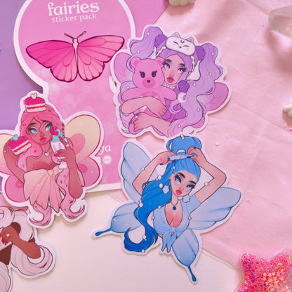 cute fairies sticker flakes pack