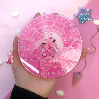 pink glitter pendulum board