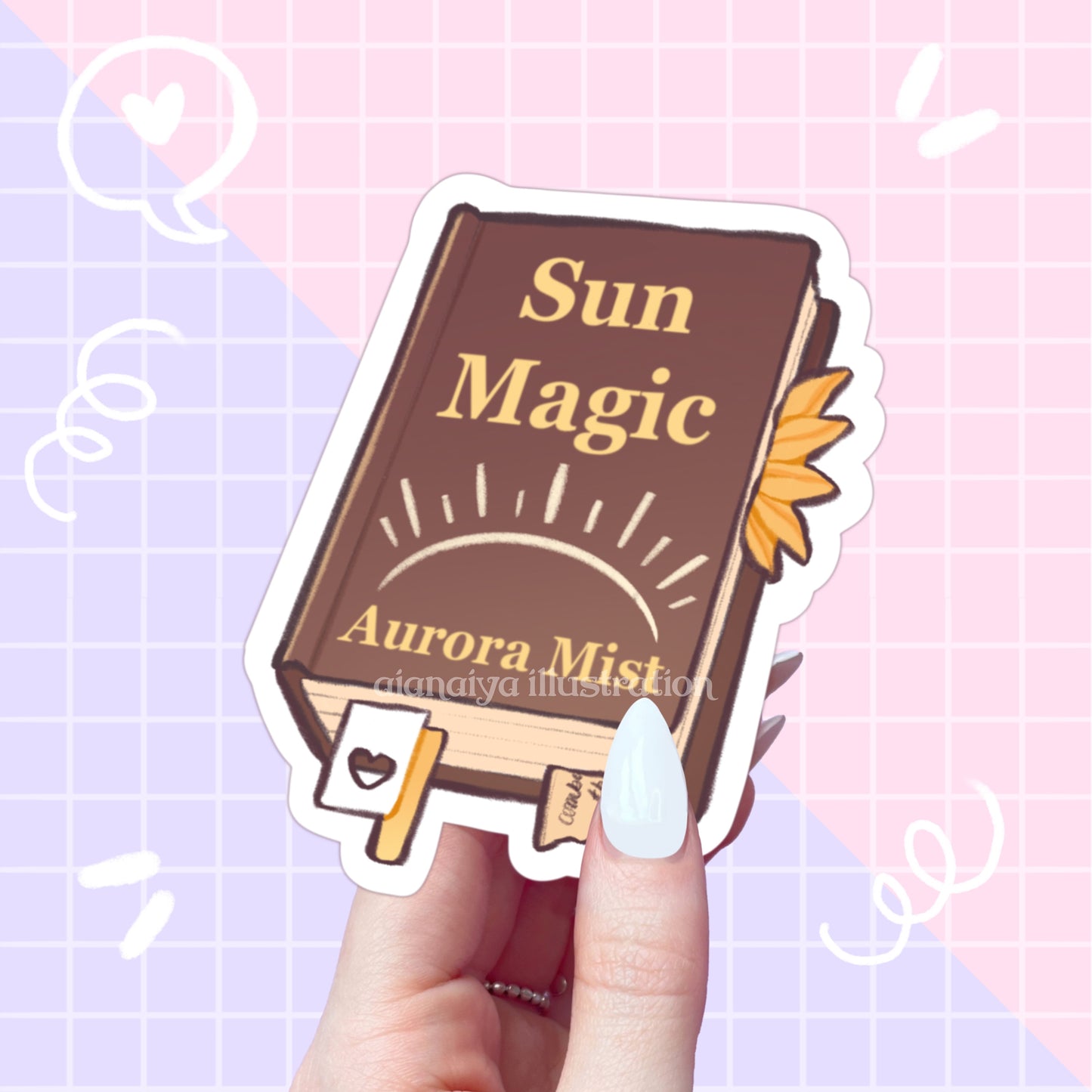 sun magic witchcraft book sticker