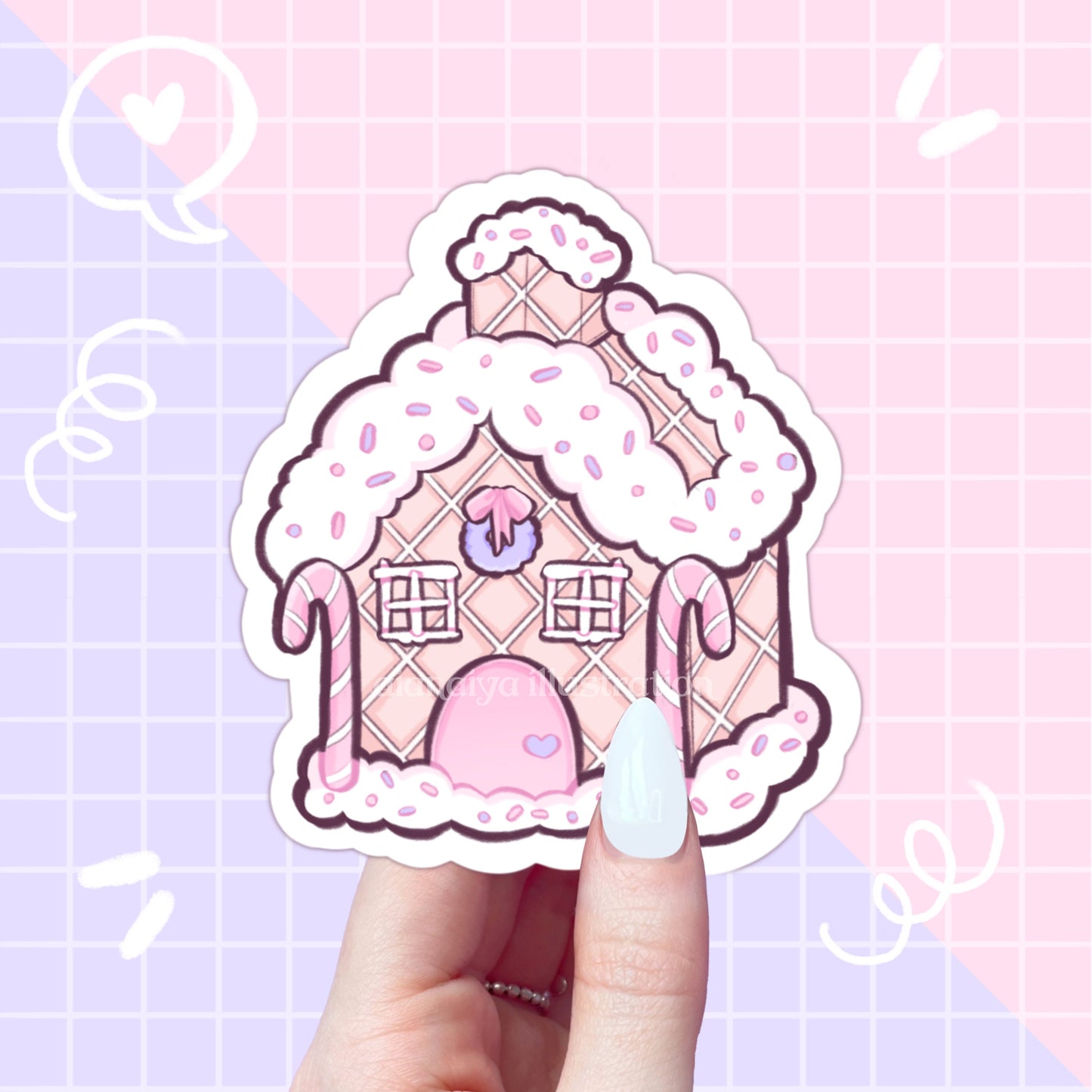 gingerbread house christmas sticker