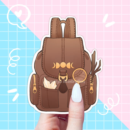 foraging witch backpack sticker