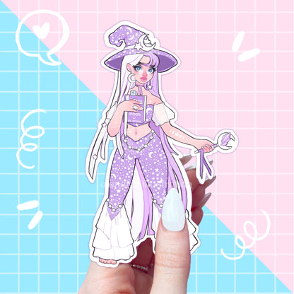 moon astrology witch sticker