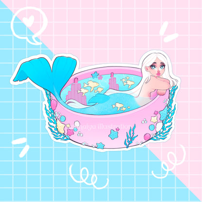 bath ocean mermaid sticker