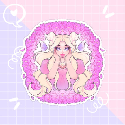 purple princess fairy sticker