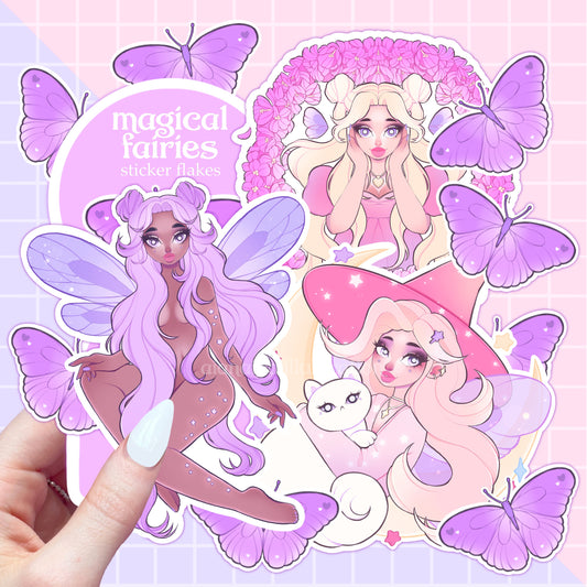 magical fairies sticker flakes sticker pack