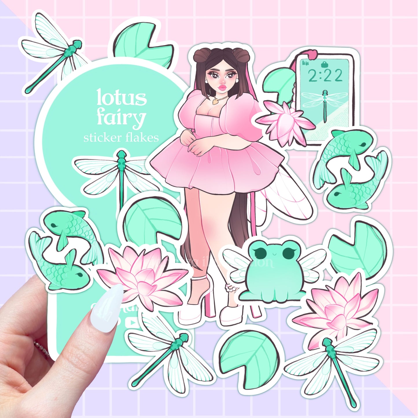 lotus fairies sticker flakes sticker pack