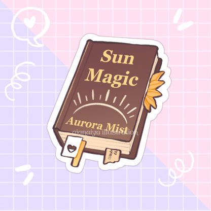 sun magic witchcraft book sticker